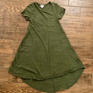 Green A-line dress